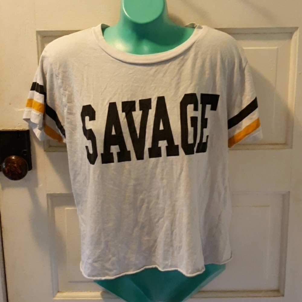 On Fire XL Savage crop shirt